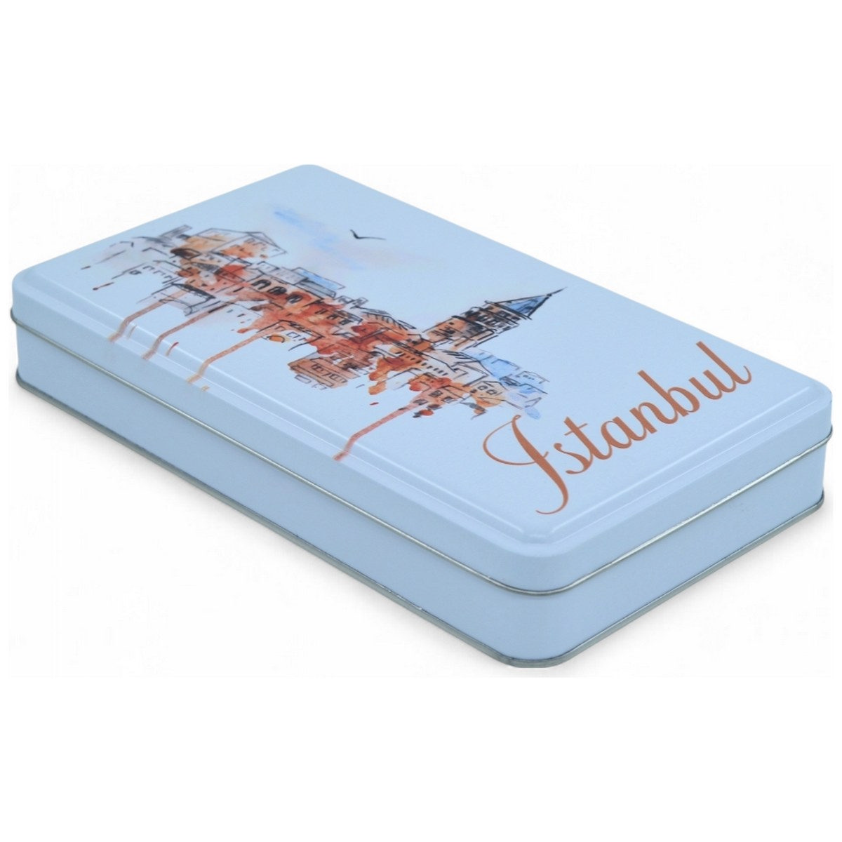 Custom Printed 170x260x40 mm Matte White Rectangular Tin Box