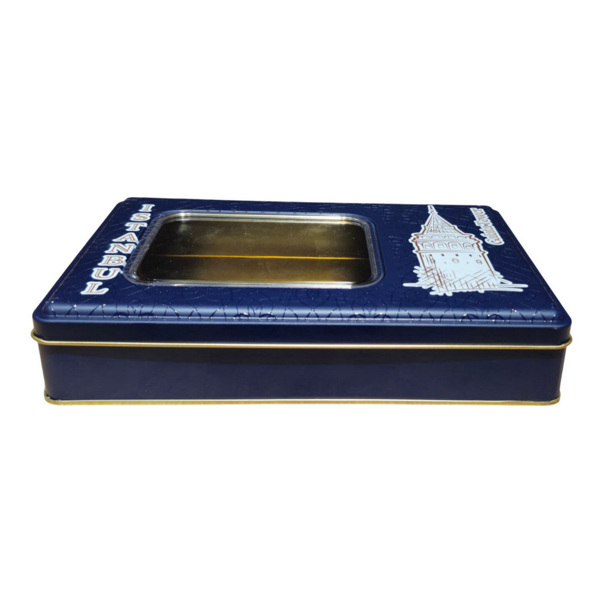 Custom Printed 170x260x40 mm Rectangular Tin Box with Window