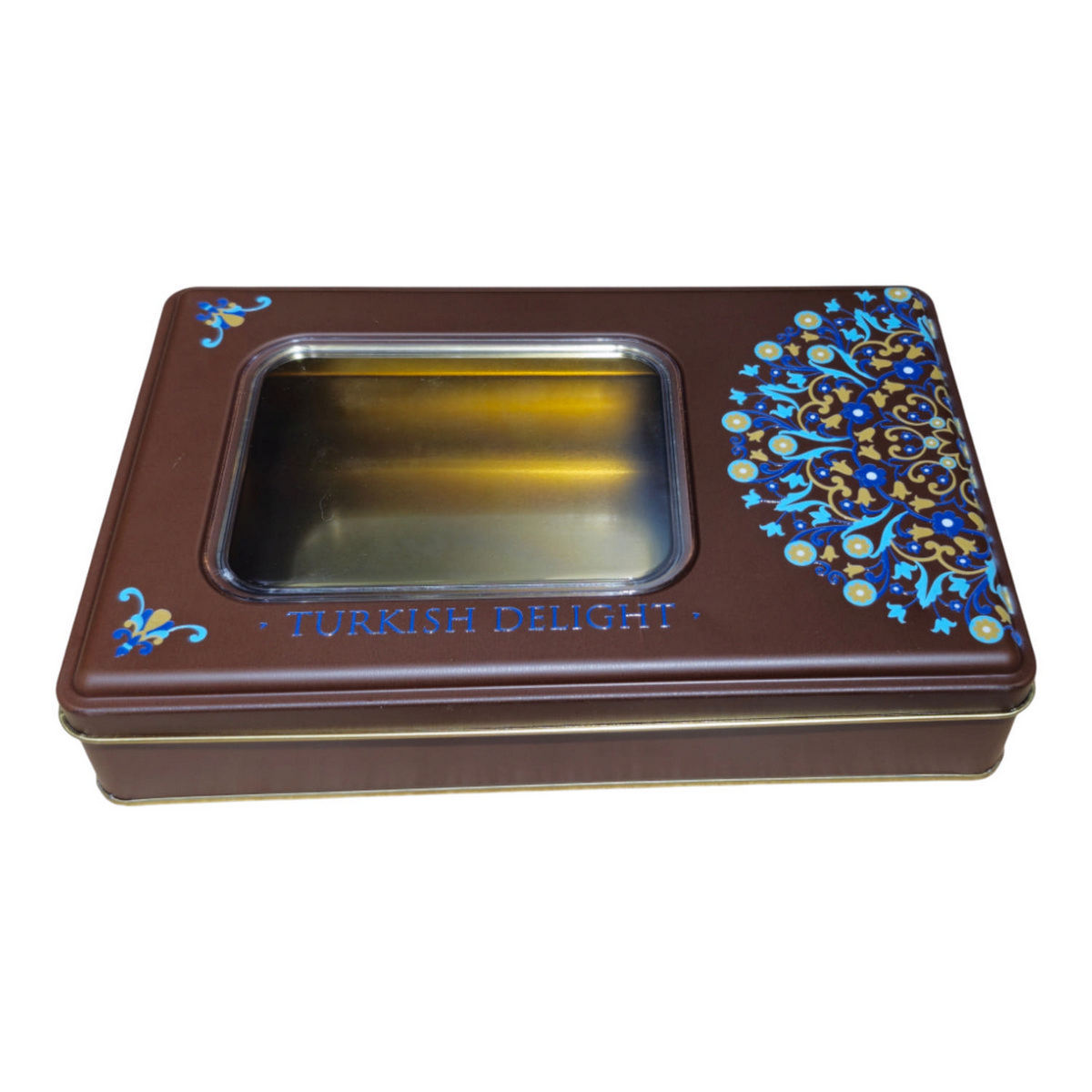 Custom Printed 170x260x40 mm Rectangular Tin Box with Window