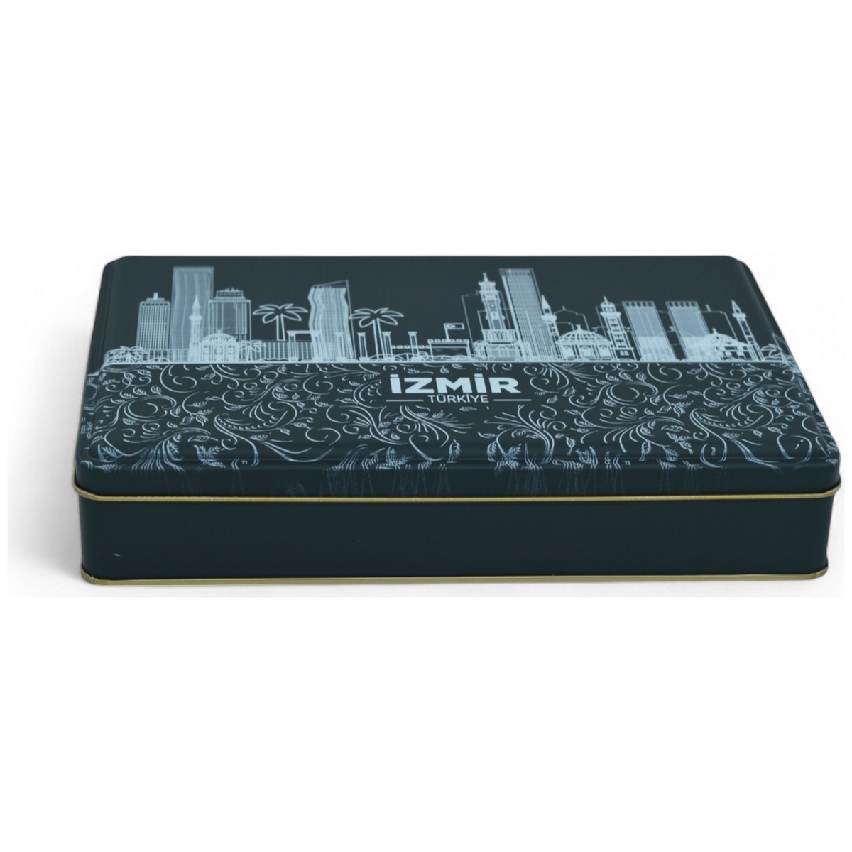  Custom Branded Digitally Printed 0.25 Liter  Rectangular Metal Box (75x100x38mm)