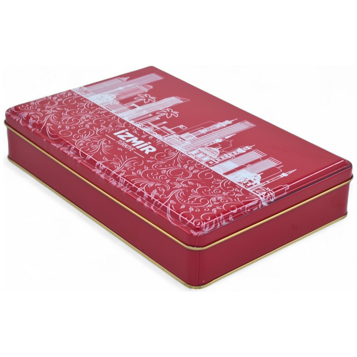  Custom Branded Digitally Printed 0.25 Liter  Rectangular Metal Box (75x100x38mm)