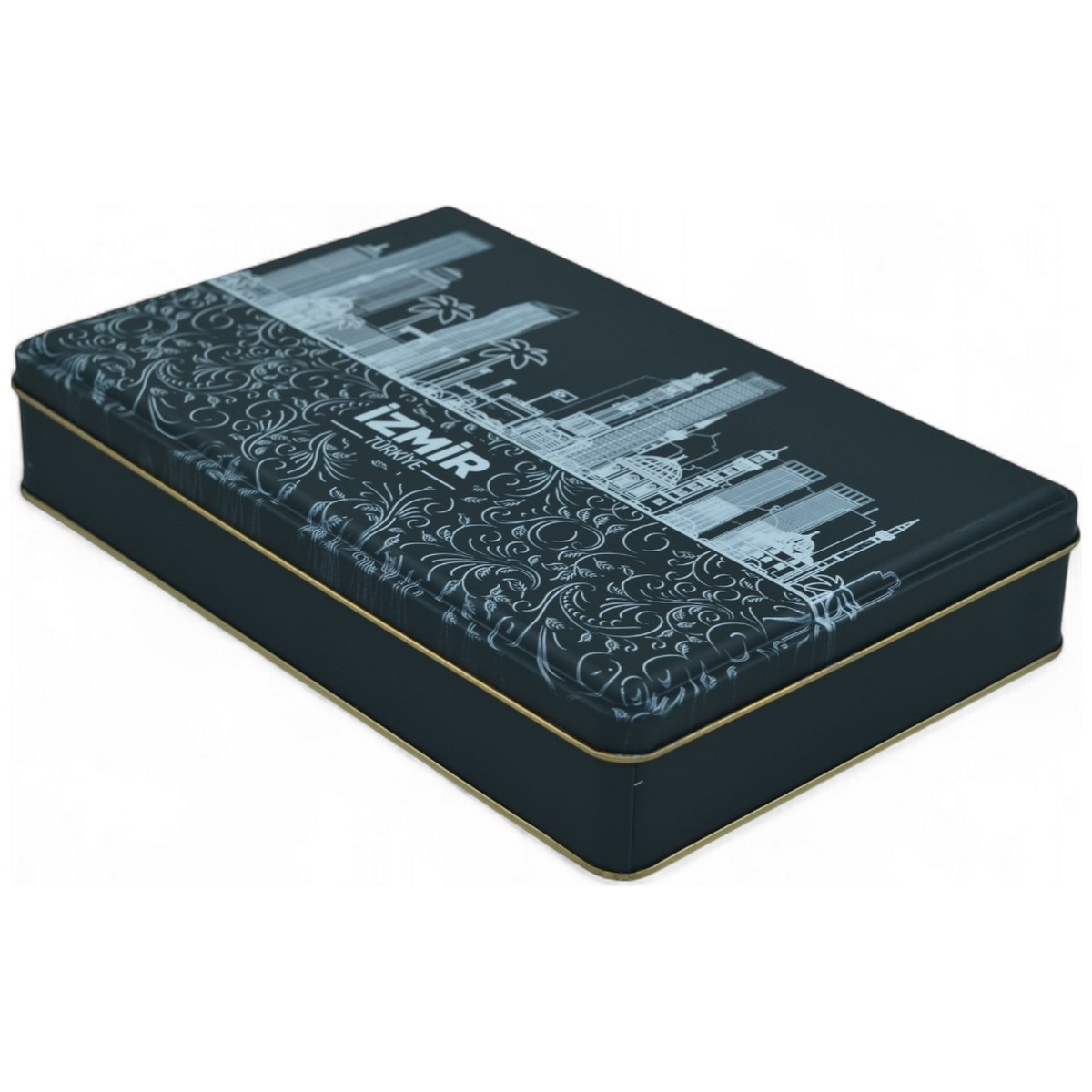  Custom Branded Digitally Printed 0.25 Liter  Rectangular Metal Box (75x100x38mm)
