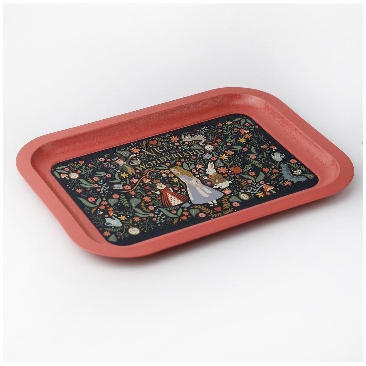 233 x 307 mm Rectangular Metal Tray Alice in Wonderland