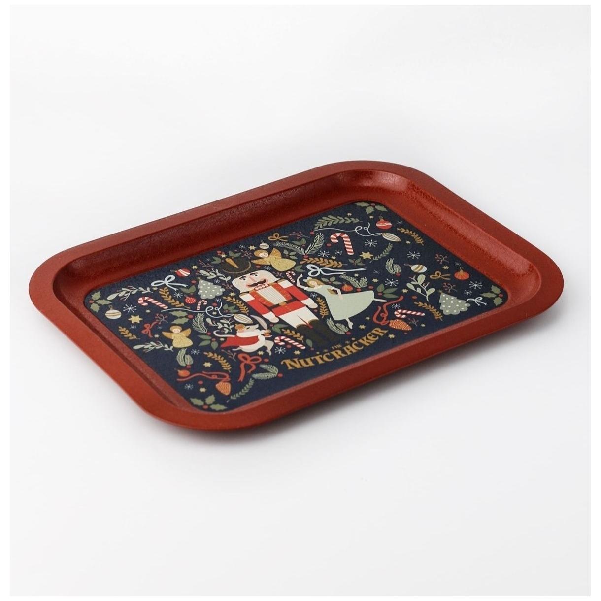 233 x 307 mm Rectangular Metal Tray Nutcracker festive and whimsical  Clara, and holiday decorations