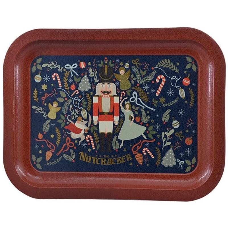 233 x 307 mm Rectangular Metal Tray Nutcracker festive and whimsical  Clara, and holiday decorations