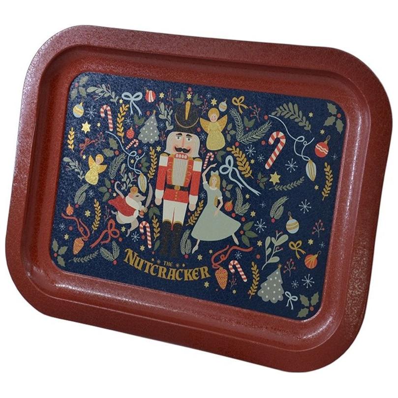 233 x 307 mm Rectangular Metal Tray Nutcracker festive and whimsical  Clara, and holiday decorations