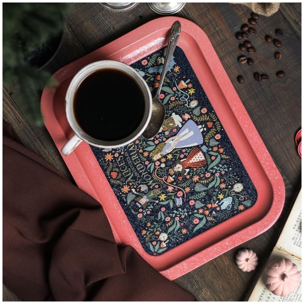 233 x 307 mm Rectangular Metal Tray Alice in Wonderland