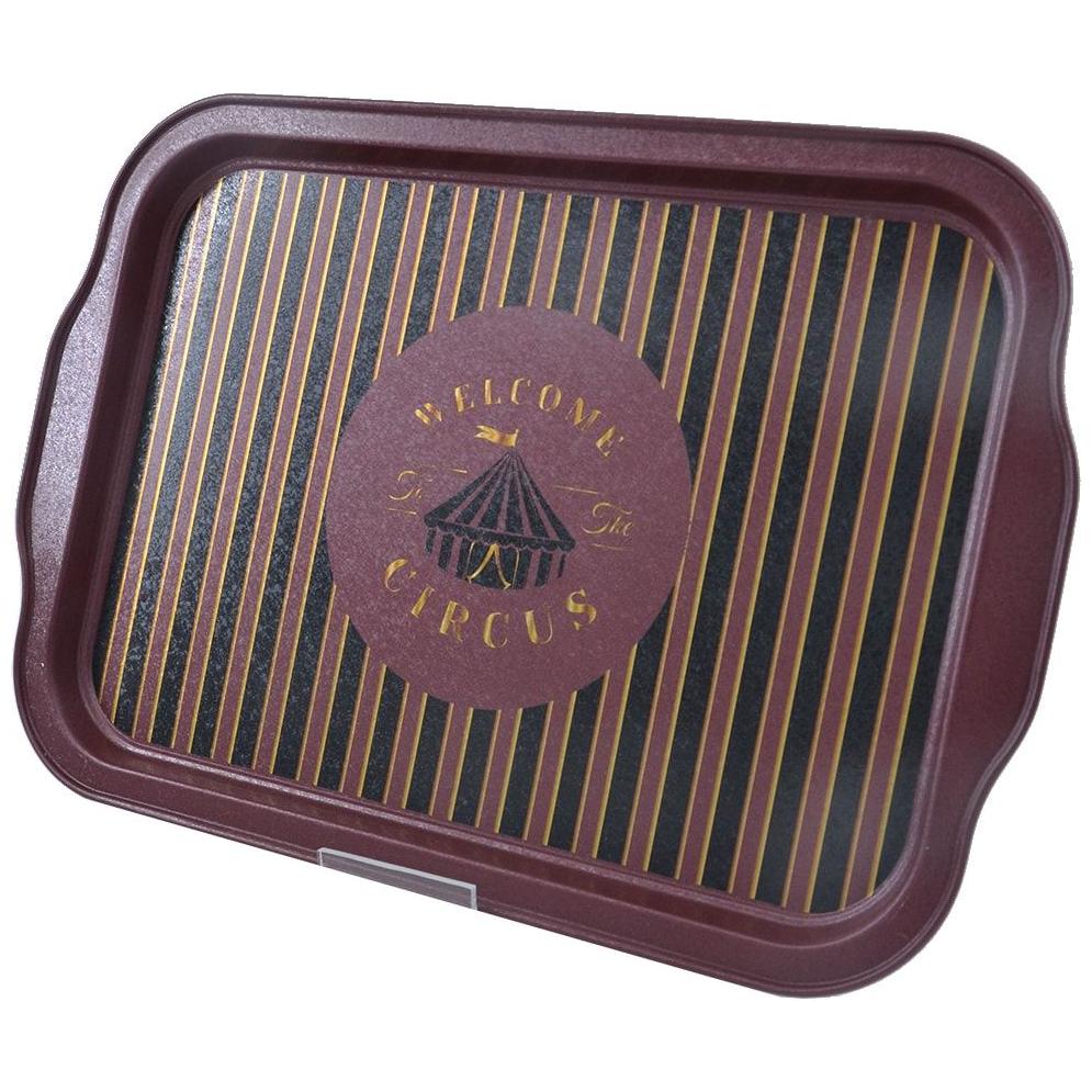 215x316 mm  Rectangular Metal Tray Handle Vintage Circus Elegance