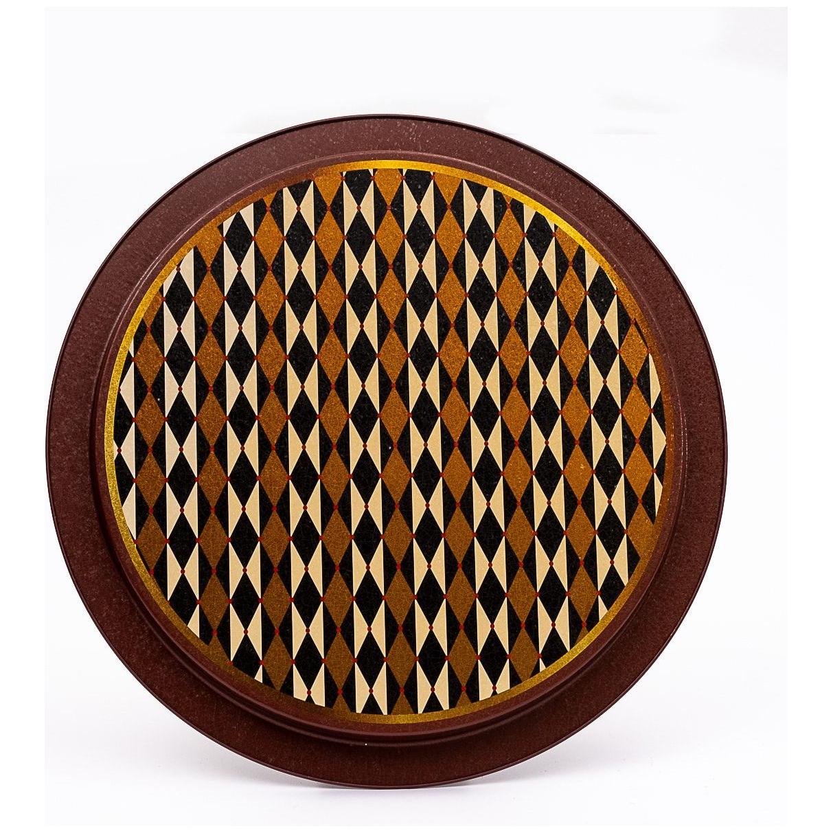  Ø370 mm Round Metal Tray  Vintage Circus Elegance