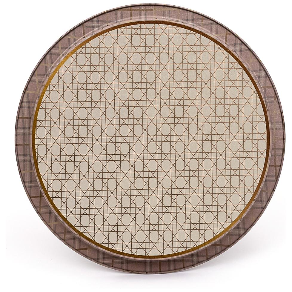 Ø370 mm Round Metal Tray  Rosy