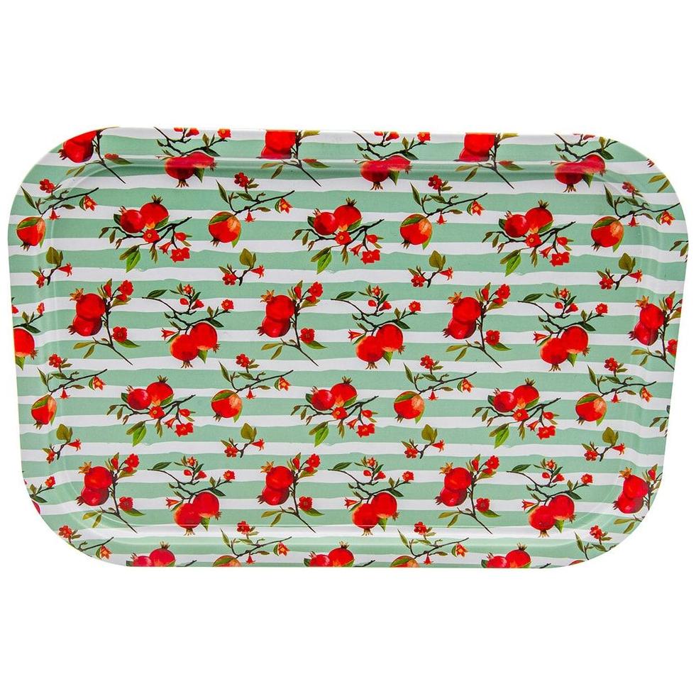 285x400 mm Rectangular Metal Tray Nar Çiçek