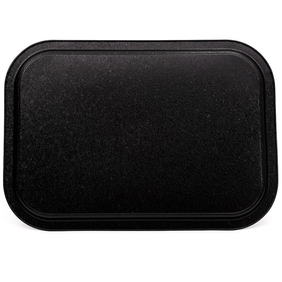 285x400 mm Rectangular Metal Tray Vintage Café-Inspired Linen Texture Design
