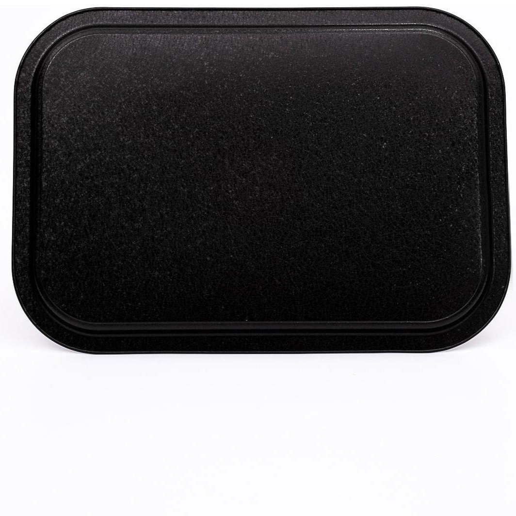 285x400 mm Rectangular Metal Tray Vintage Café-Inspired Linen Texture Design
