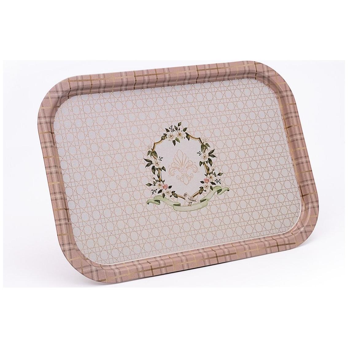 285x400 mm Rectangular Metal Tray Rosy