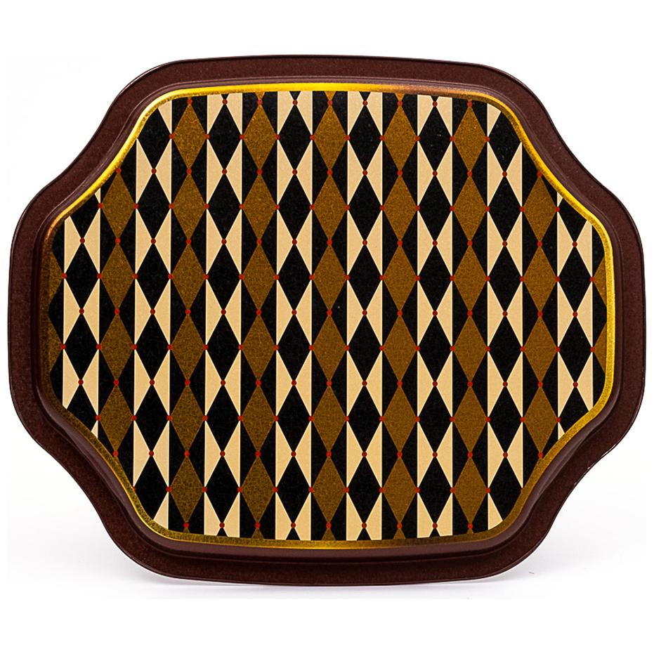 Curved wavy edge Tray  278x332 mm Vintage Circus Elegance