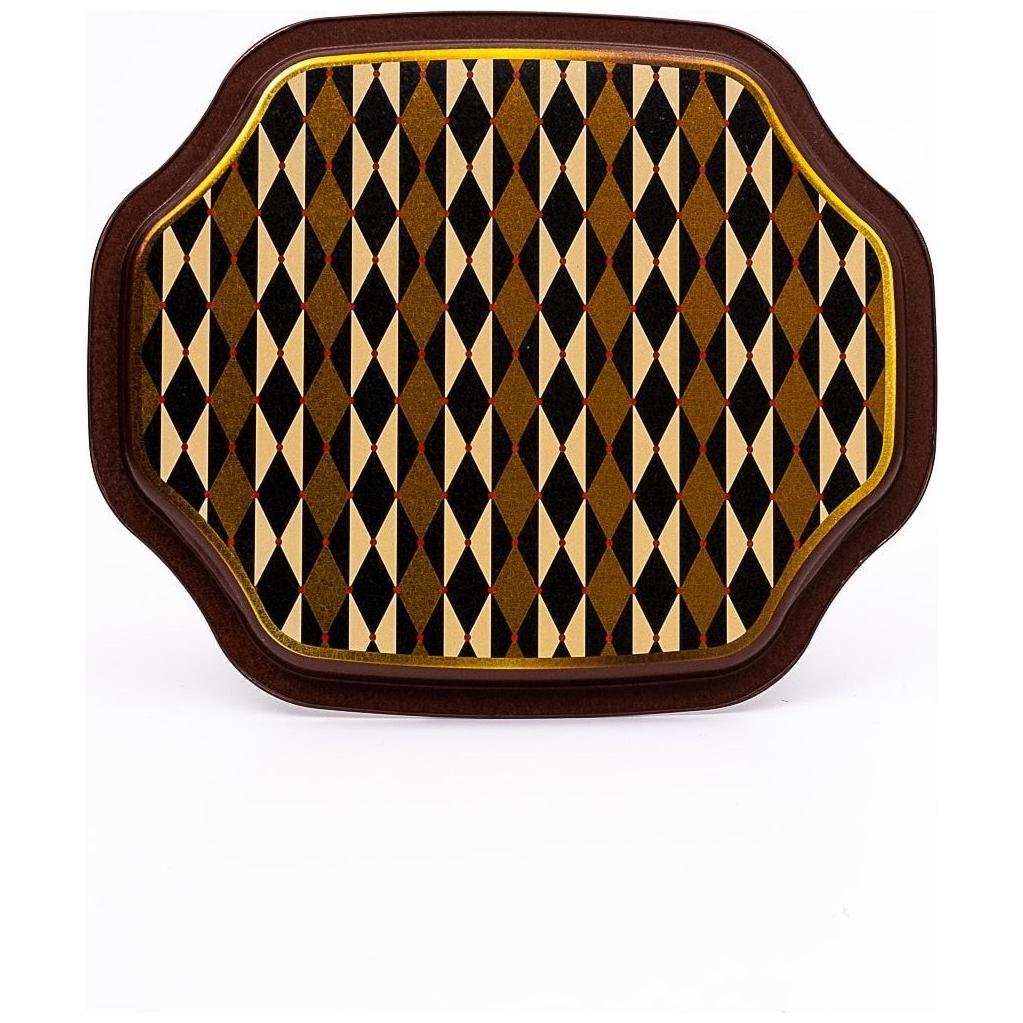 Curved wavy edge Tray  278x332 mm Vintage Circus Elegance