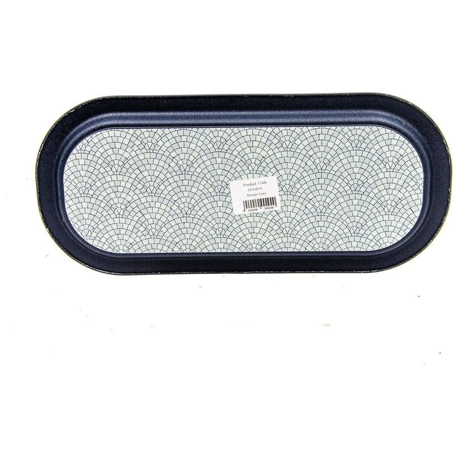 160x350 mm Rectangular Metal Tray Geometric Mosaic Pattern