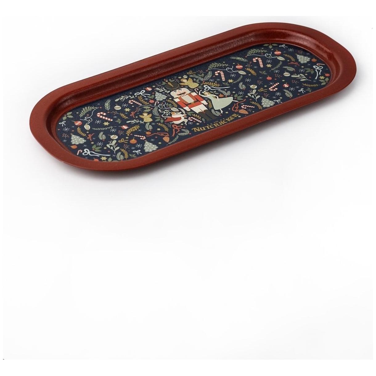 160x350 mm Rectangular Metal Tray Nutcracker festive and whimsical  Clara, and holiday decorations