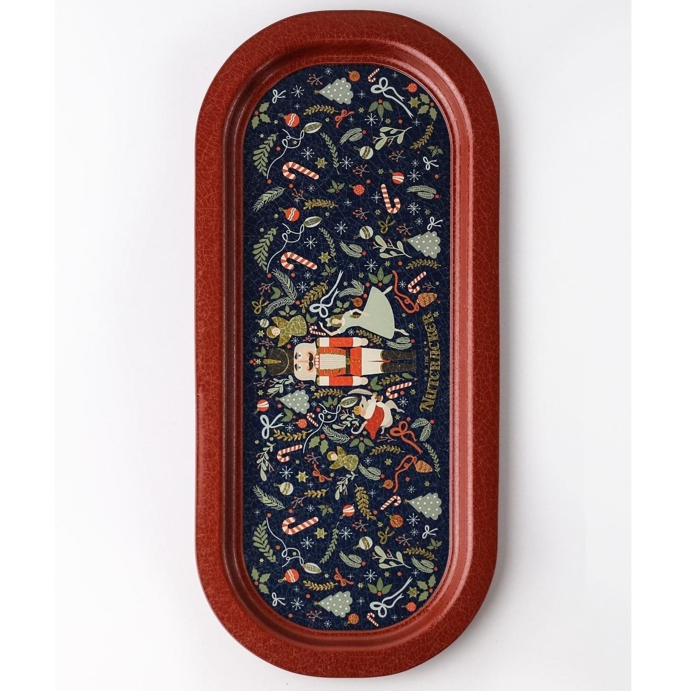 160x350 mm Rectangular Metal Tray Nutcracker festive and whimsical  Clara, and holiday decorations