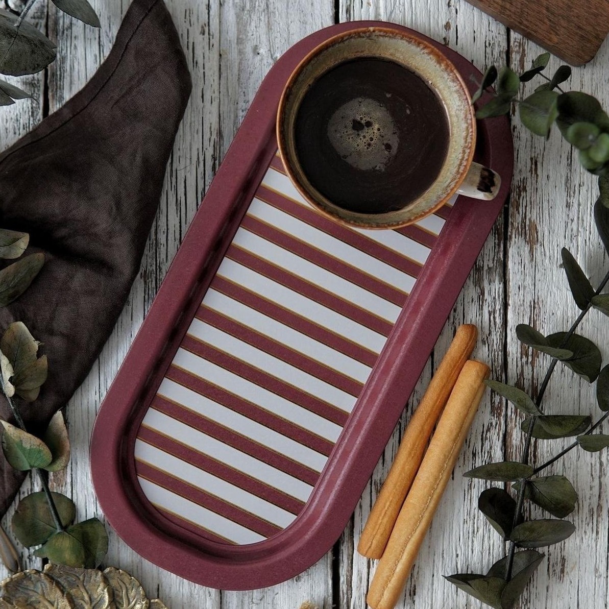 160x350 mm Rectangular Metal Tray Vintage Circus Elegance