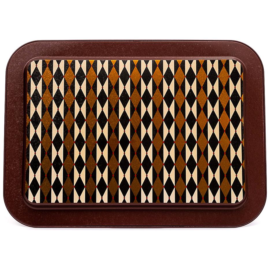 310x430 mm Metal Rectangular Tray Vintage Circus Elegance