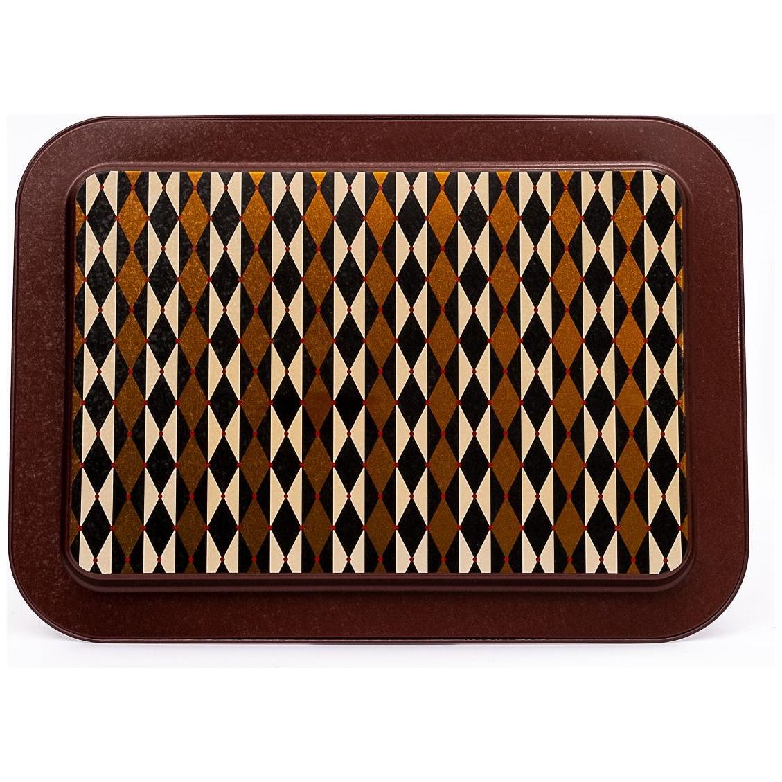 310x430 mm Metal Rectangular Tray Vintage Circus Elegance