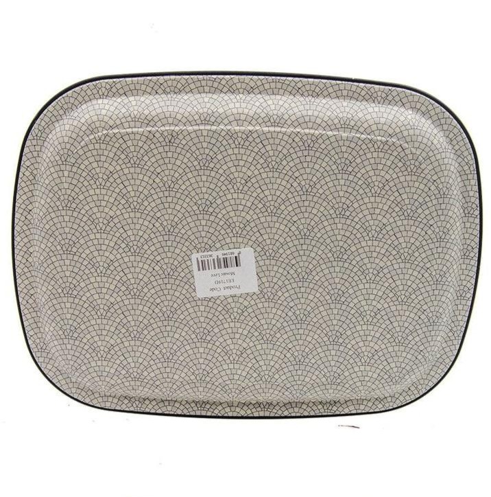 235 x 305 mm Metal Rectangular Tray Geometric Mosaic Pattern