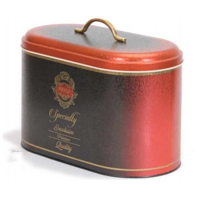 178 x 338 x 200 mm Metal Bread Box  Metal Handle 9.8L Specialty Red