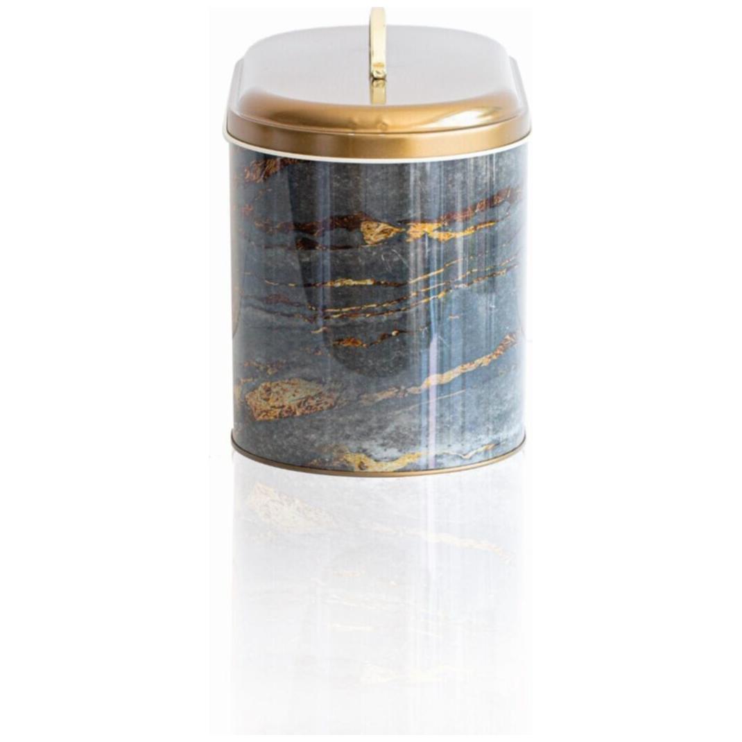 178 x 338 x 200 mm Metal Bread Box  Metal Handle 9.8L Rock and Gold