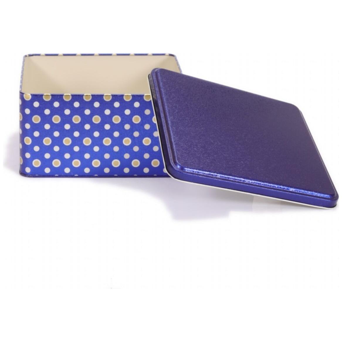 198x198x100 mm Square Metal Storage box 3.7L  Blue