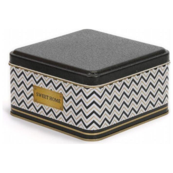 198x198x100 mm Square Metal Storage box 3.7L Black Type