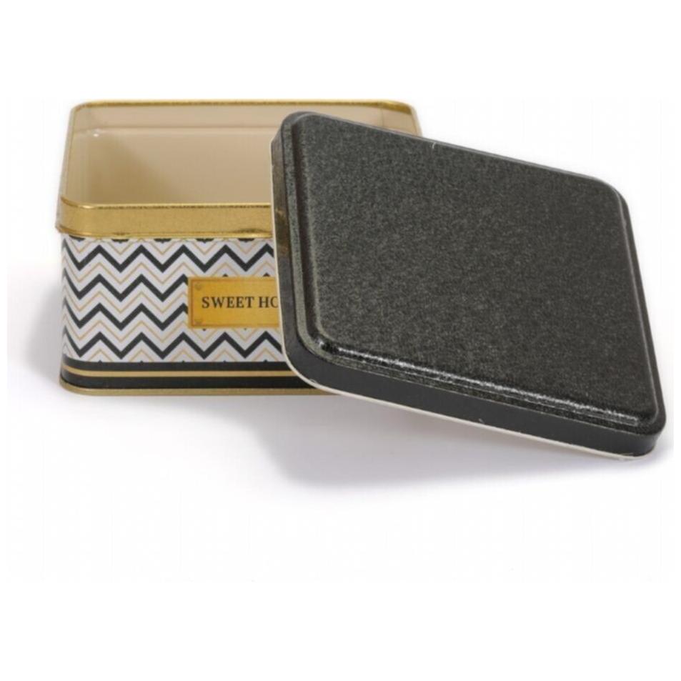 198x198x100 mm Square Metal Storage box 3.7L Black Type