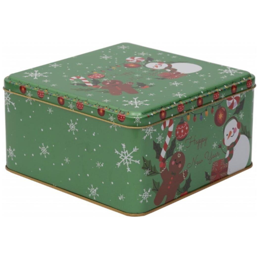 198x198x100 mm Square Metal Storage box 3.7L Snowman