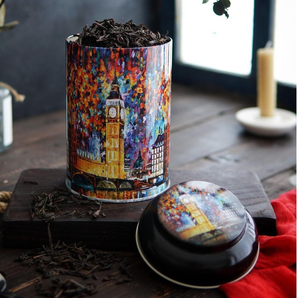 Ø105 x 150 mm  Round Metal Tin – 1.2L with Dome Lid Afremov Big Ban