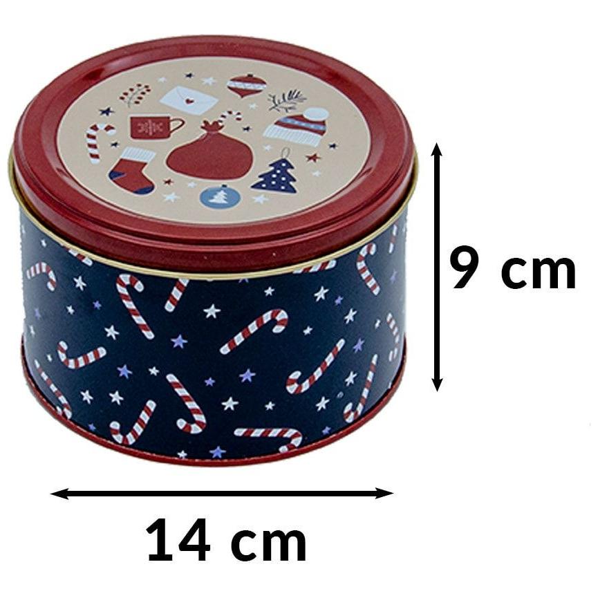 Ø140x90 mm Round Box  1.2L Dark Blue New Year