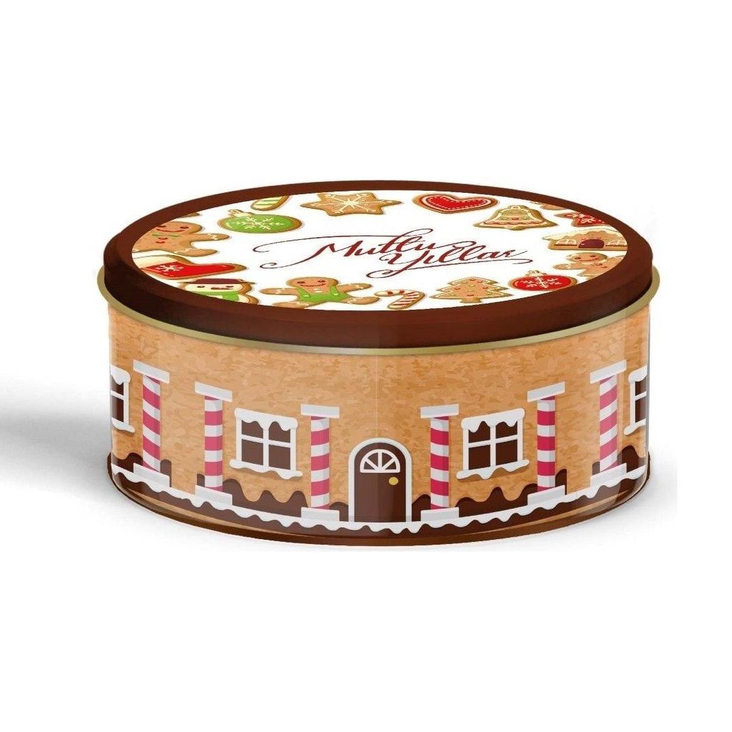 Ø140x90 mm Round Box  1.2L Gingerman cookies
