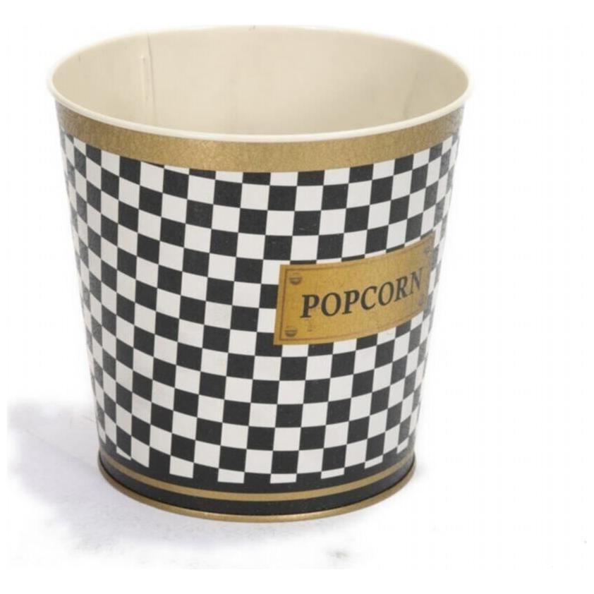 Ø175x170 mm  Metal Popcorn Bucket 2.6L  Checkerboard