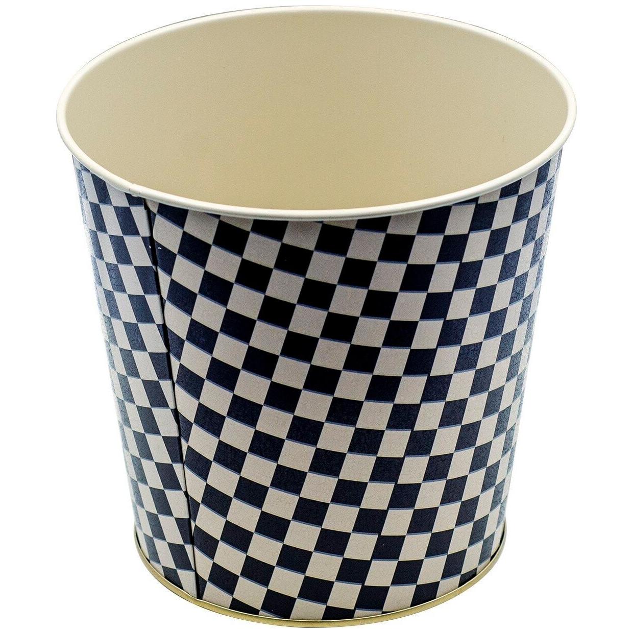 Ø175x170 mm  Metal Popcorn Bucket 2.6L  Checkerboard