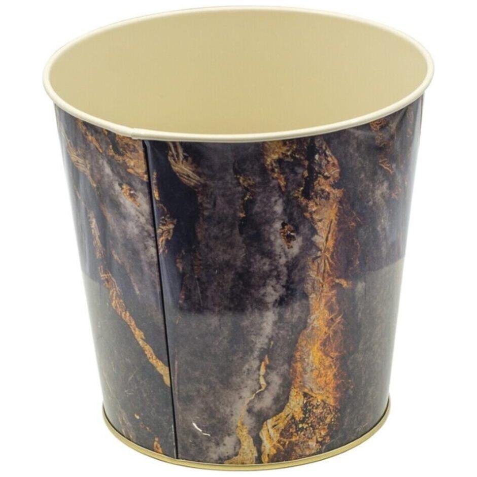 Ø175x170 mm  Metal Popcorn Bucket 2.6L Rock and Gold