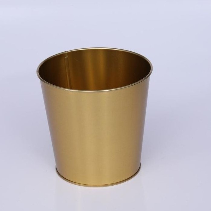 Ø175x170 mm  Metal Popcorn Bucket 2.6L  Gold