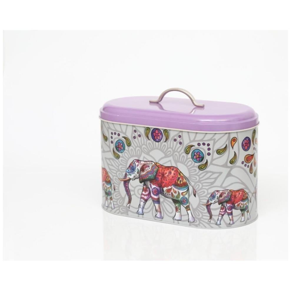  178 x 338 x 200 mm Metal Divided Detergent Bin with Metal Handle Lucky Elephant
