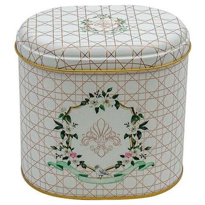 Oval Metal Tin – 140 x 120 x 130 mm (1.4L)  Rosy Basic