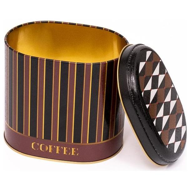 Oval Metal Tin – 140 x 120 x 130 mm (1.4L)  Vintage Circus Elegance