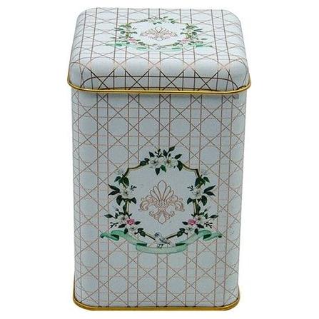  105 x 105 x 160 mm Square Metal Storage Tin  1.6L Rosy Basic