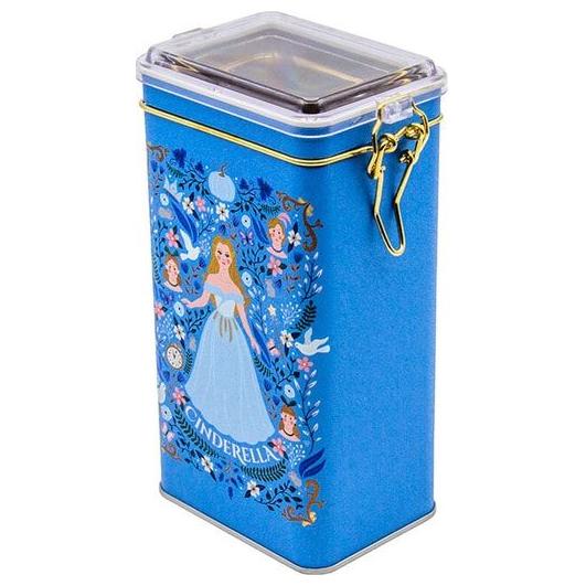75x100x190 mm Rectangular Metal Box 1.3L Wire Clasp and Transparent Lid Cinderella Themed