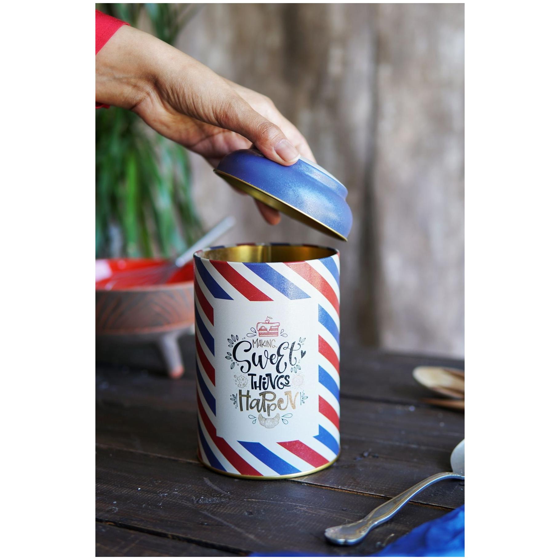 Ø105 x 150 mm  Round Metal Tin – 1.2L with Dome Lid Post Sweet