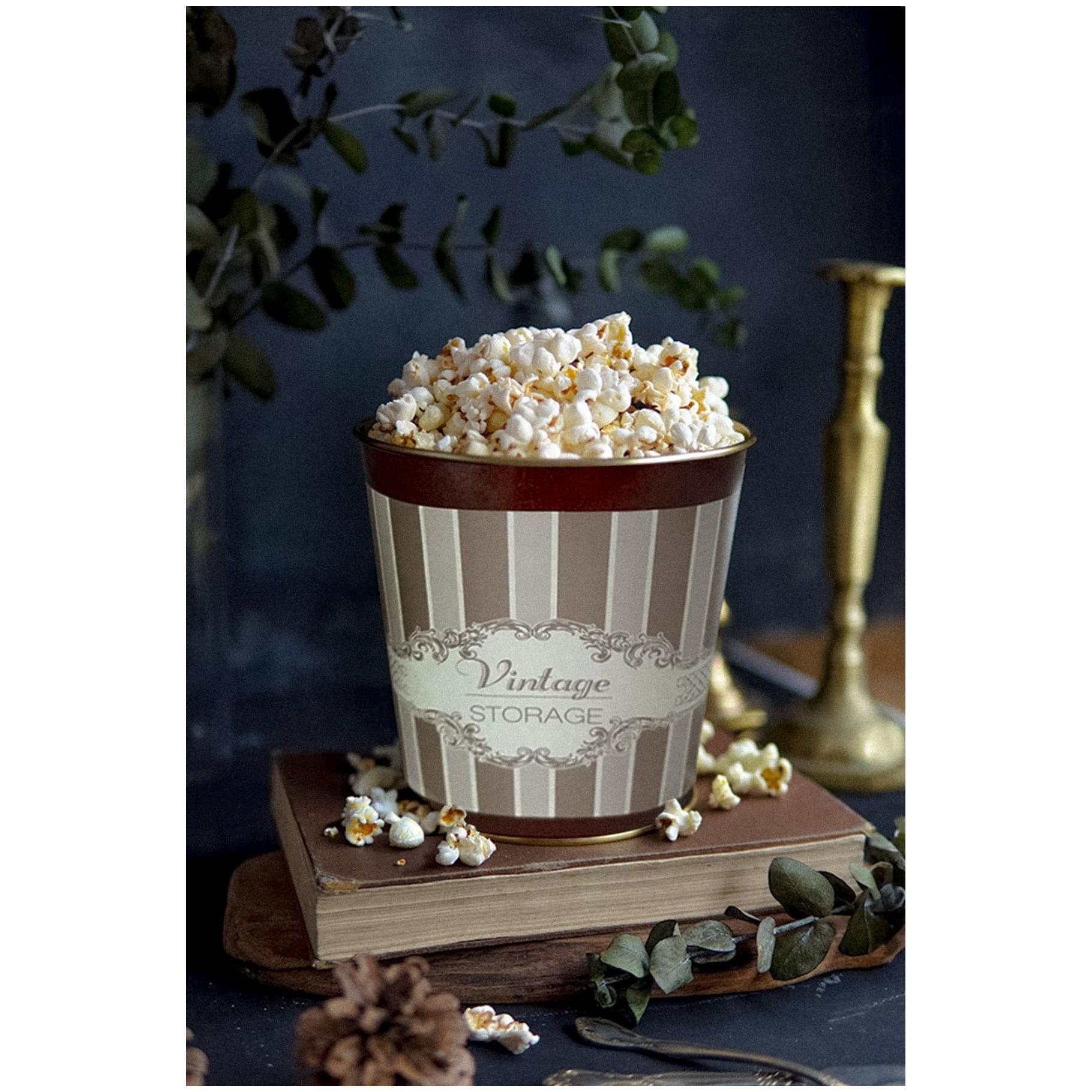 Ø175x170 mm  Metal Popcorn Bucket 2.6L Elegance