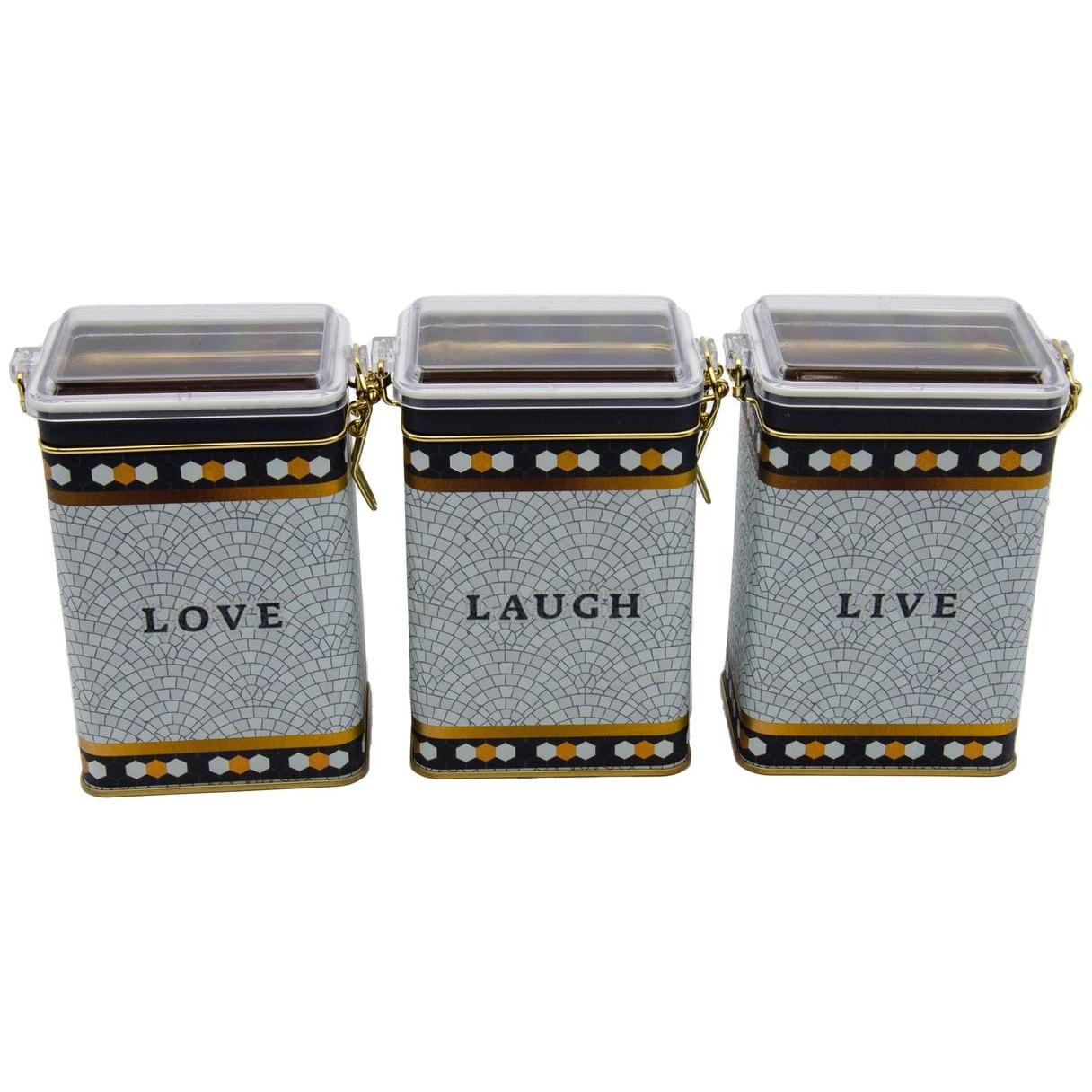 75x100x150 mm Rectangular Metal Box  set (Set of 3 ) Wire Clasp and Transparent Lid Geometric Mosaic Pattern Mosaic Design