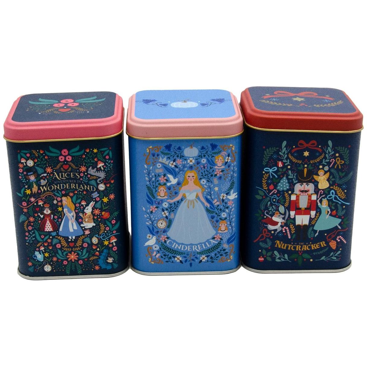 Square Metal Canister Set – 87x87x125 mm (Set of 3) Vintage Café-Inspired Linen Texture Design
 Tales Design