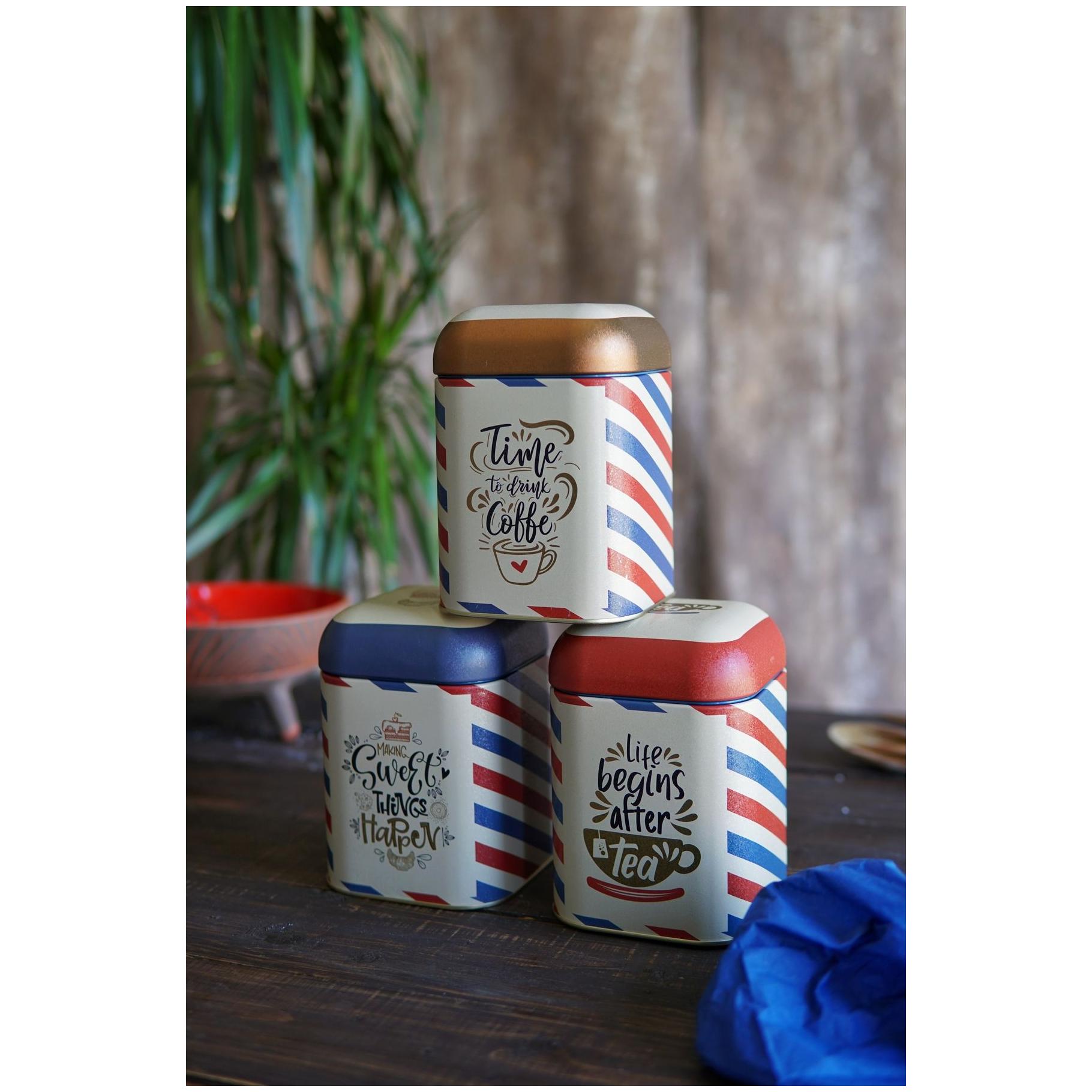 Square Metal Storage Box Set 180x180x118 (3 Pcs ) Post Post Design